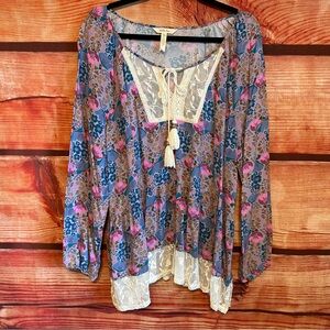 Matilda Jane Floral Lace Tunic Blouse
